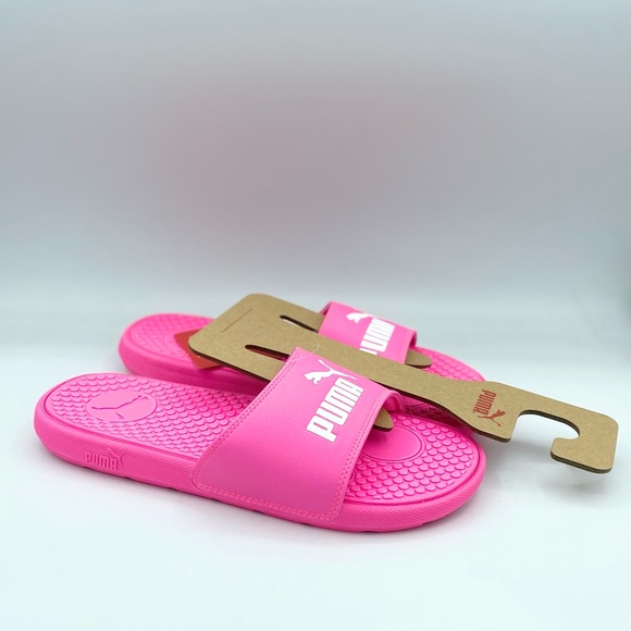 PUMA Women's Knockout Pink Cool Cat Summer Slides - Picture 3 of 4